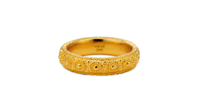 Etruscan Sun Band 24 Karat Gold